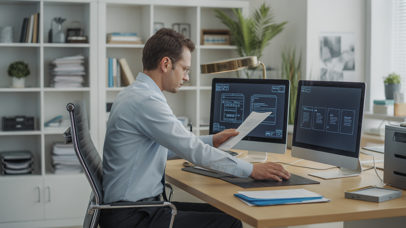 Opérateur de saisie en transition entre documents papier et automatisation numérique