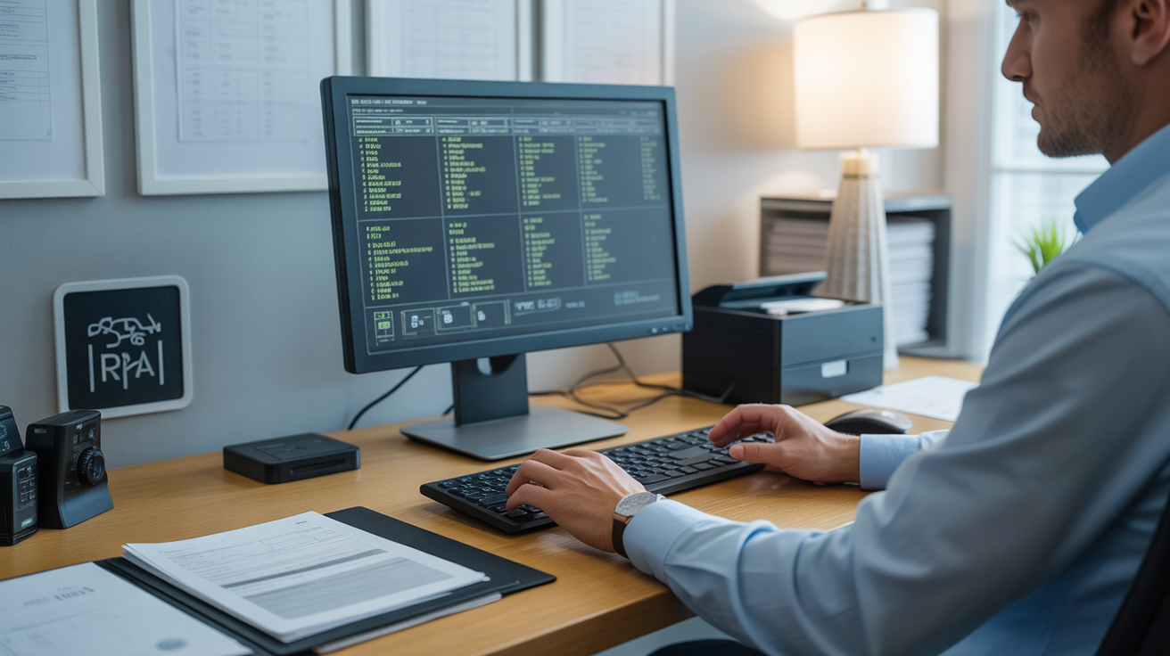 Opérateur de saisie transformant documents papier en données numériques avec outils d'automatisation